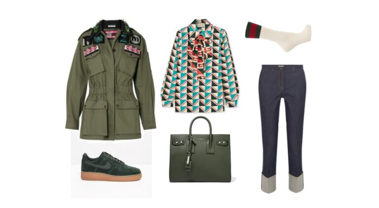 LUXURY shopping – Navy green päivittäiseen käyttöön (Look #3)