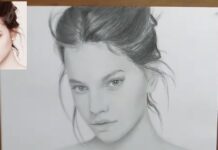 VIDEO-OPETUS: Miten lyijykynällä piirretään realistisesti ihminen + hiusten, silmien ja huulten varjostus