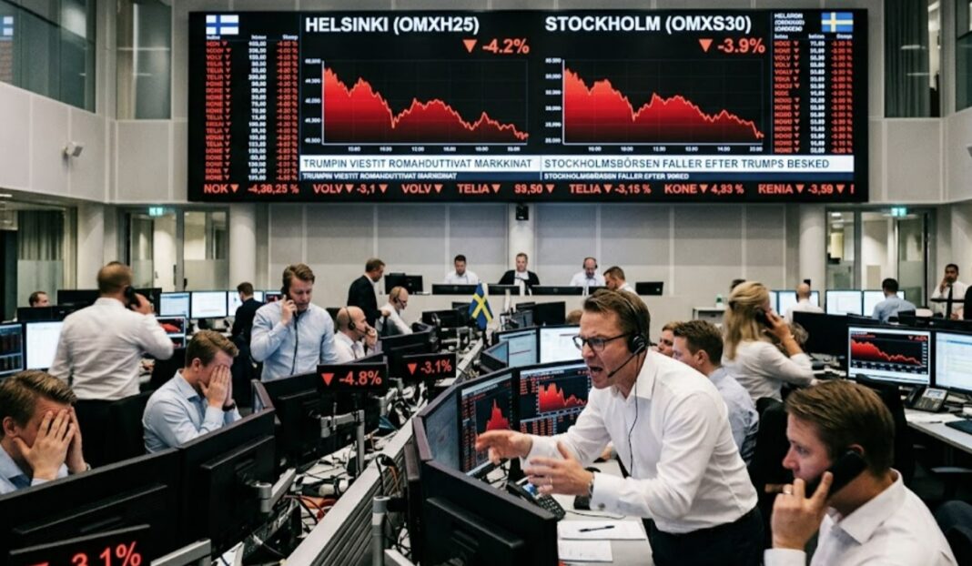 Tukholman ja Helsingin pörssit voimakkaan paineen alla (NordenBladet)