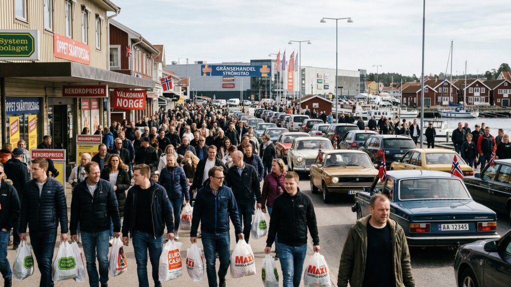 Skjærtorsdags-ralli eli PÄIVÄ, jolloin ruotsalainen Strömstadin kaupunki täyttyy norjalaisista