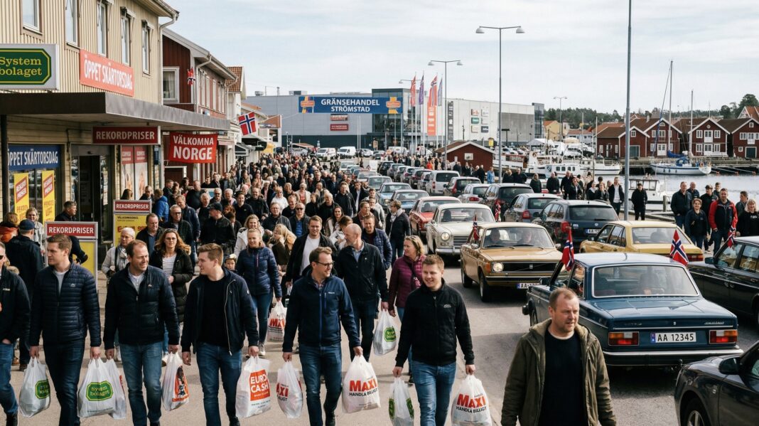 Skjærtorsdags-ralli eli PÄIVÄ, jolloin ruotsalainen Strömstadin kaupunki täyttyy norjalaisista